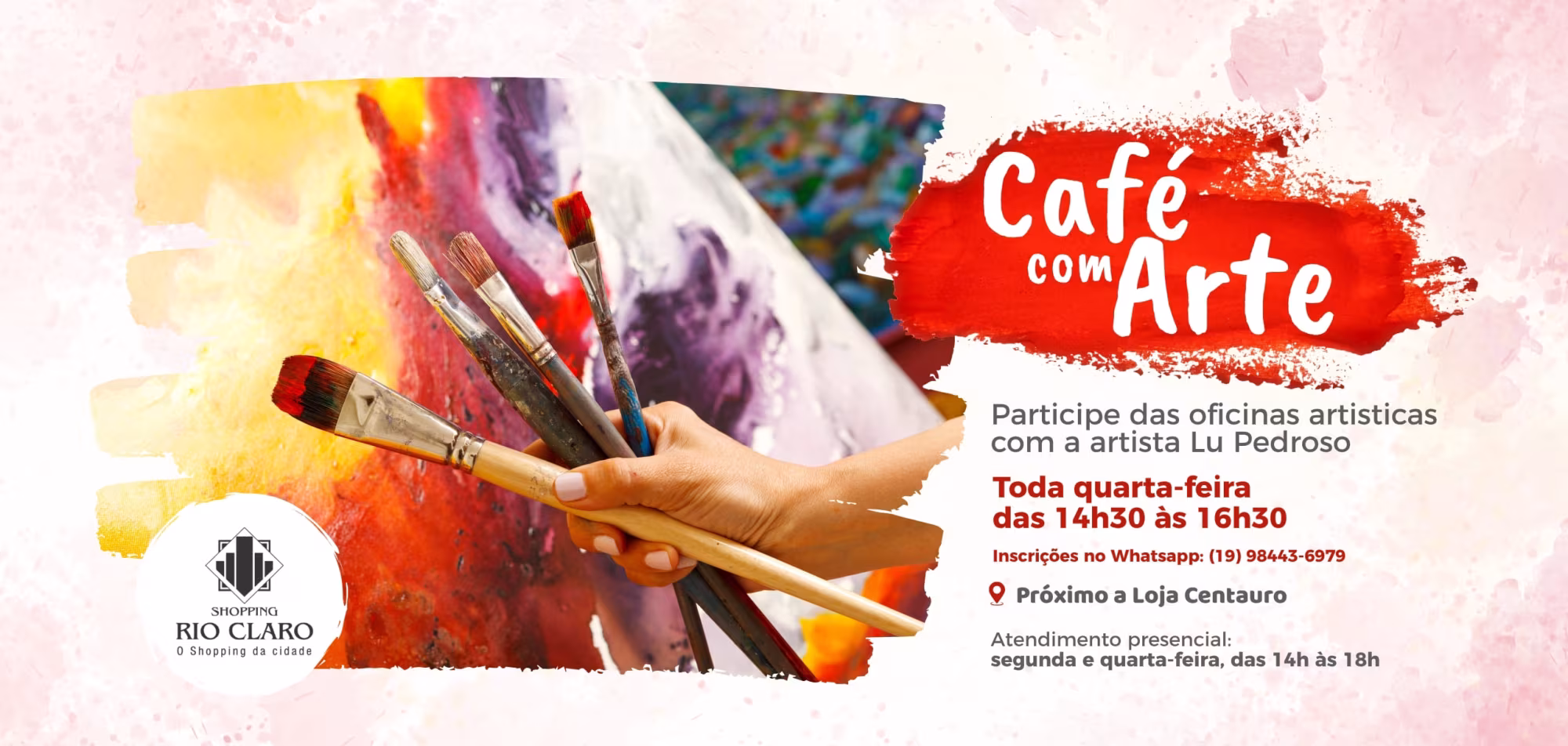 Banner no Shopping Rio Claro